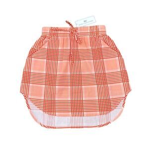 Never a wallflower track skirt orange cotton chambric women’s size XS